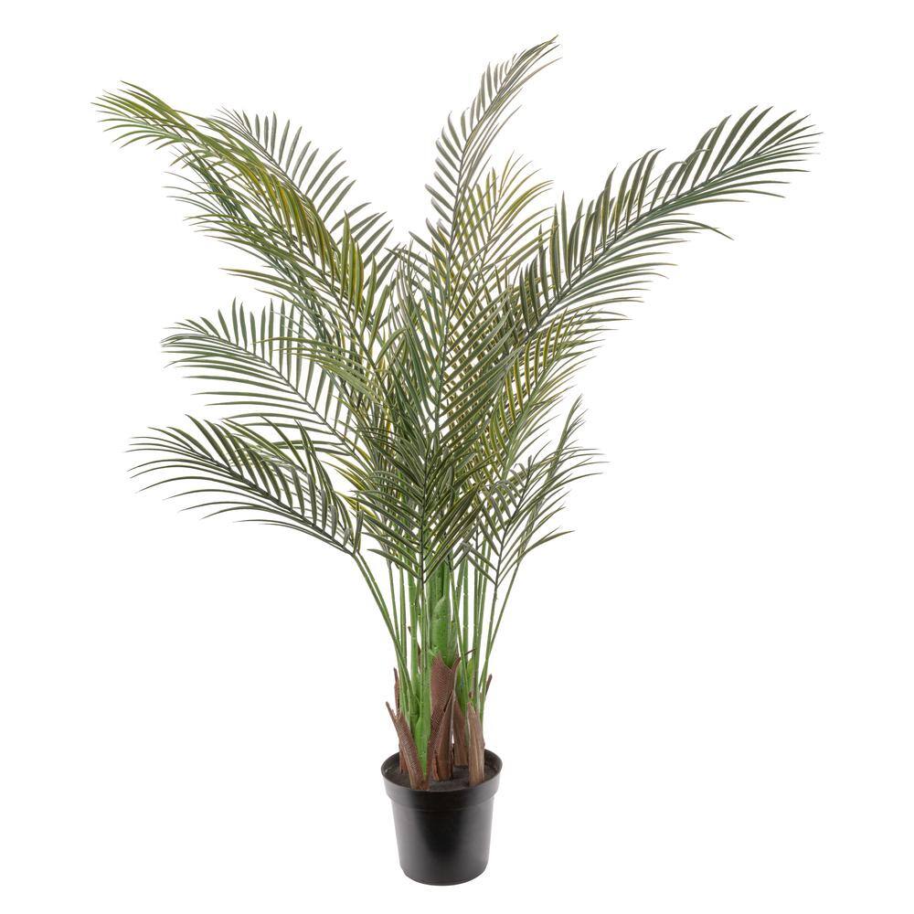 NATURAE DECOR Artificial 59 in. Areca Palm Indoor and Outdoor Plants