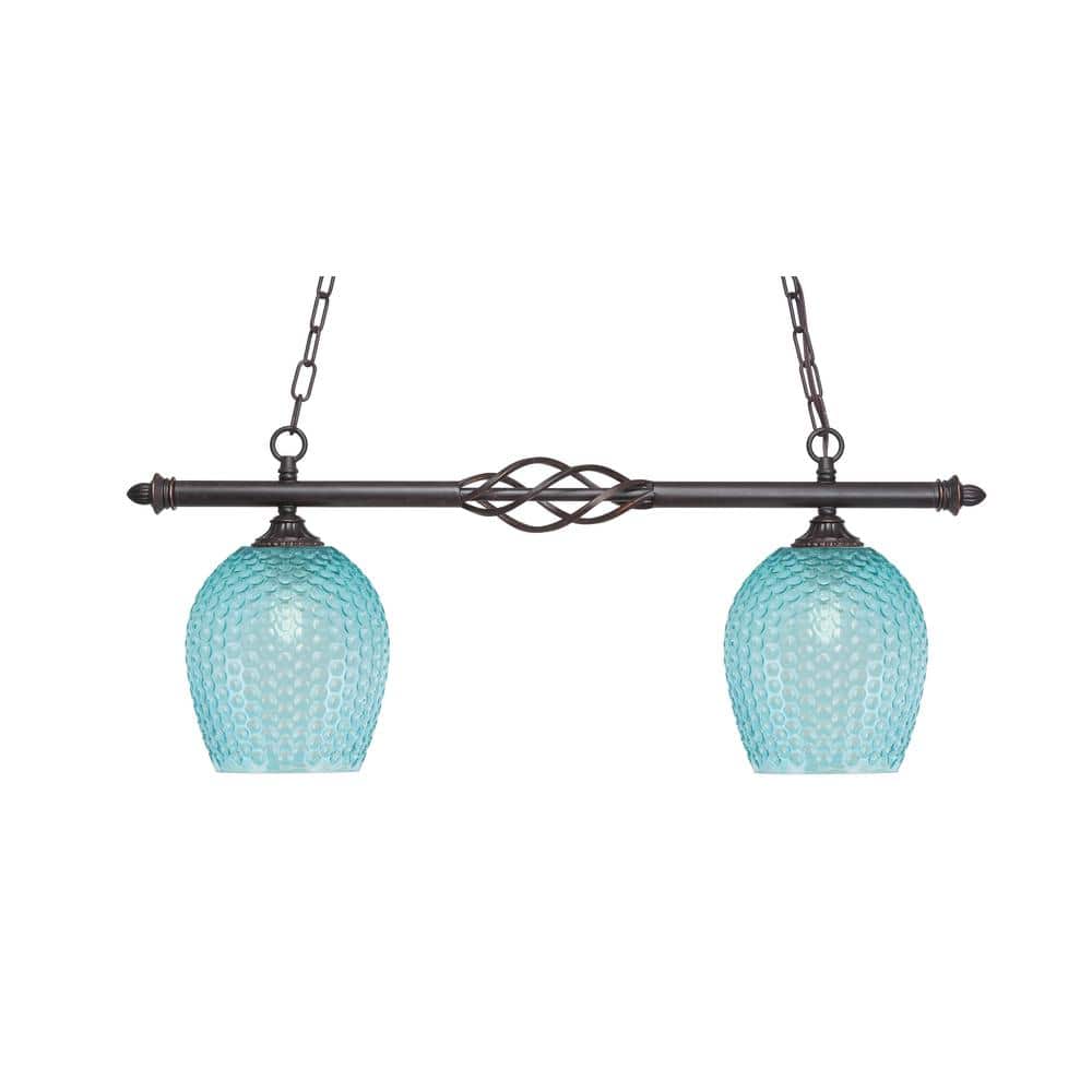 Bridgewater 2 Light Dark Granite Linear Chandelier, Any room with 7.5 in. T