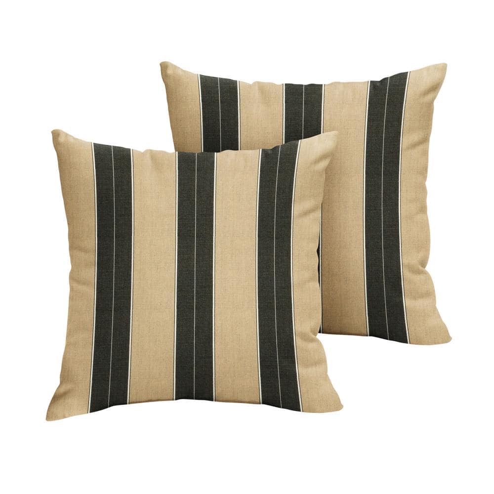 Sunbrella Berenson Tuxedo Outdoor Knife Edge Throw Pillows (2-Pack)
