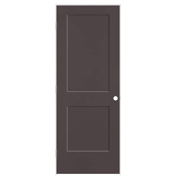 Masonite 30 in. x 80 in. 2-Panel Logan Right-Hand Hollow Core Willow Wood Molded Composite Single Prehung Interior Door