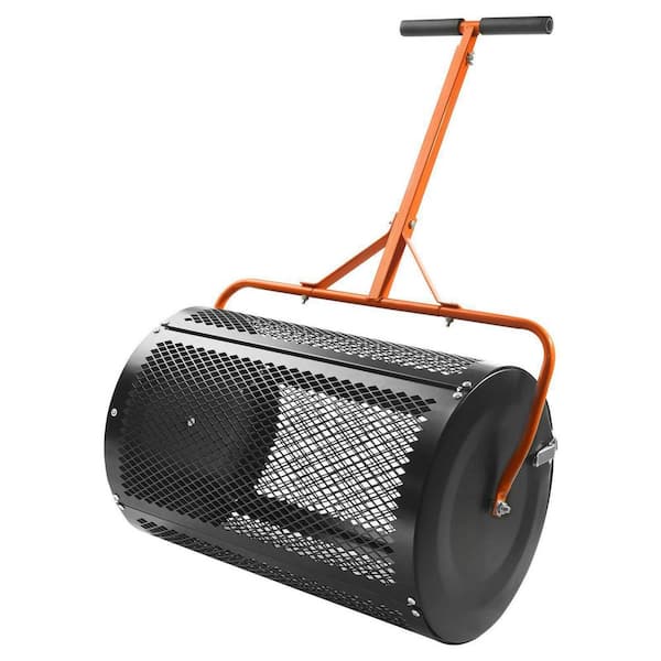 Compost Spreader Peat Moss Spreader 24 in. W 24.4-26.4 in. Height Adjustable Lawn and Garden Spreaders Compost; Top Soil