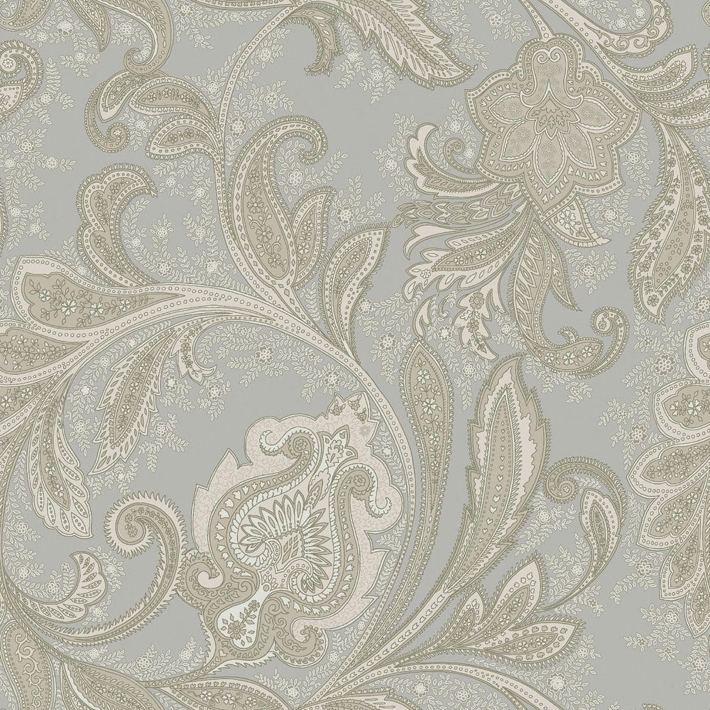 Elegance Collection Silver Paisley Design Pearlescent Finish Non-Pasted Non