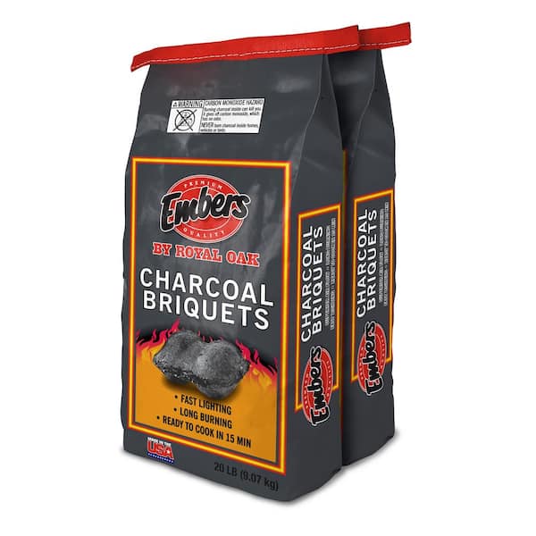 Embers 20 lb. Charcoal Briquets (2-Pack)
