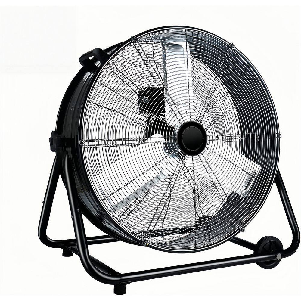7800 CFM 24 in. High Velocity Internal Oscillating Barrel Floor Fan in Yellow for Industrial Rooms - UL Safety Listed price history on PriceWatchPro