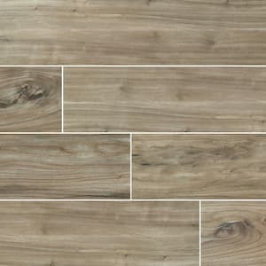 Catalina Teak 8 in. x 48 in. Polished Porcelain Floor and Wall Tile (13.3 sq. ft./case)