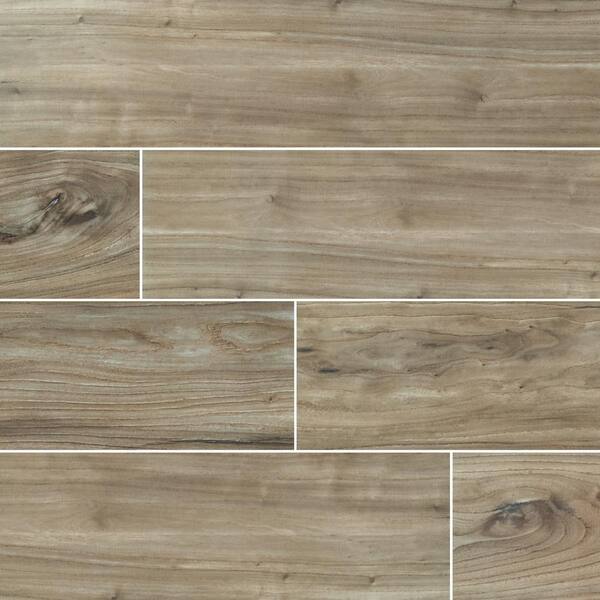 Dellano Deep Bark Polished Porcelain Floor and Wall Tile by MSI-4"x4" SAMPLE 