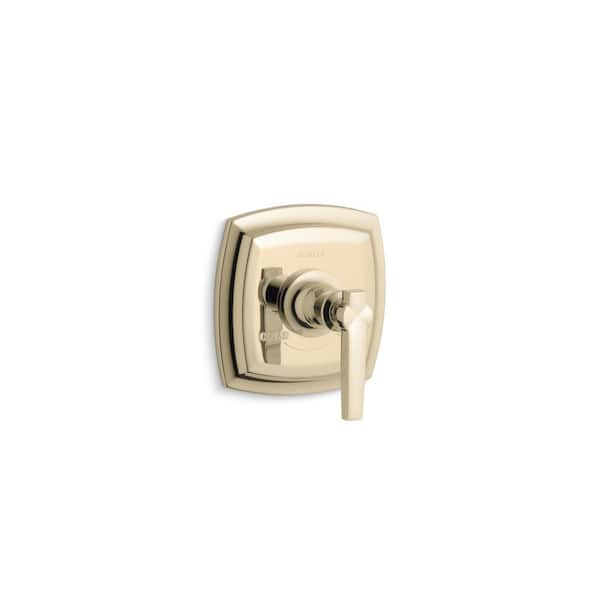 KOHLER Margaux 1-Handle Thermostatic Valve Trim Kit with Lever Handle in Vibrant French Gold (Valve Not Included)