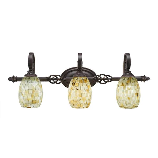 Unbranded Bridgewater 30.25 in. 3-Light Dark Granite Vanity Light