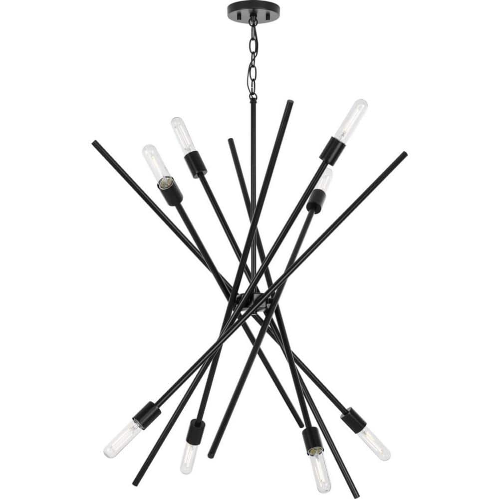 Astra Matte Black 8-Light Sputnik Chandelier