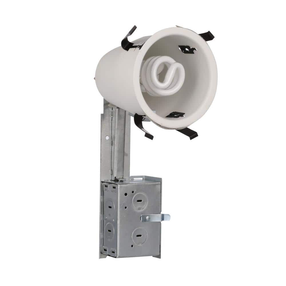 4" White Steel Recessed Lighting Housing for Remodel