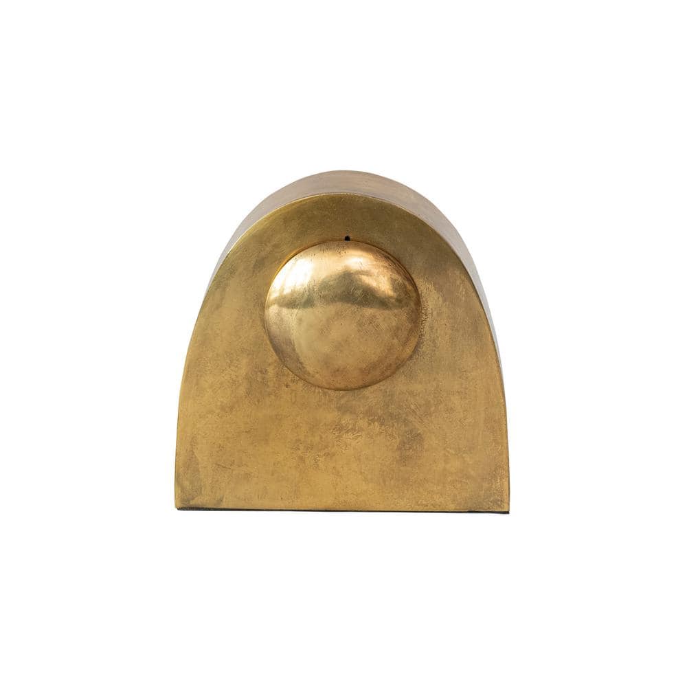 Antique Gold Arched Metal Mantel Clock