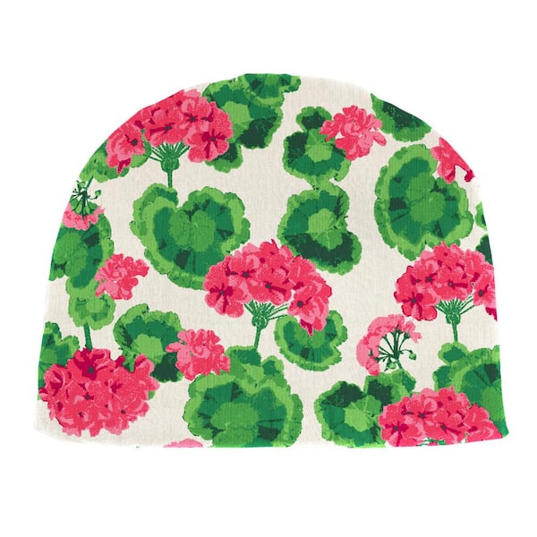 18.5 in. L x 18 in. W x 3 in. T Contoured Outdoor Seat Cushion in Geranium Multicolor