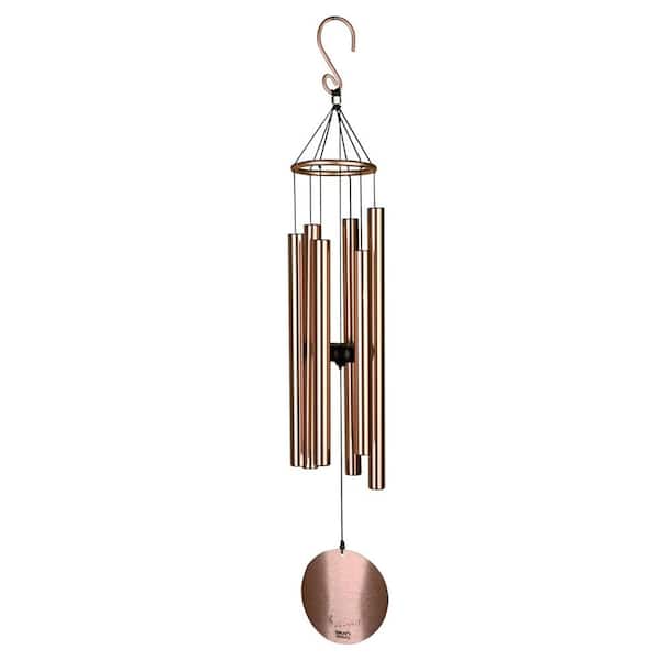 Unbranded Aureole Tunes Wind Chimes Outdoor with 6 Tubes Tuned 100% Rustproof Aluminum, S Hook Hanger for Sympathy, Rose Gold