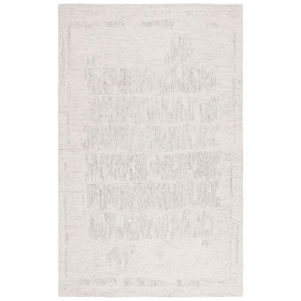 Ebony 5 ft. x 8 ft. Ivory/Gray Abstract Distressed Striped Area Rug price history on PriceWatchPro