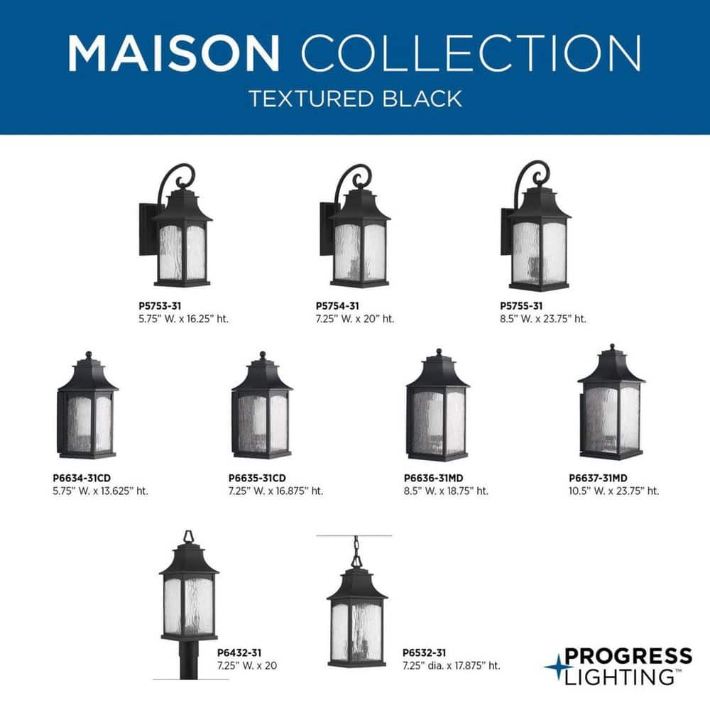 Maison Black Traditional French Country Wall Lantern