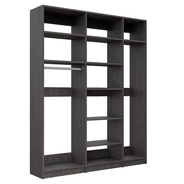 Alto Laundry Room 99 in. W Grey Medium Hang, Shelf Tower and Utility Tower 15-Shelf Wood Closet System