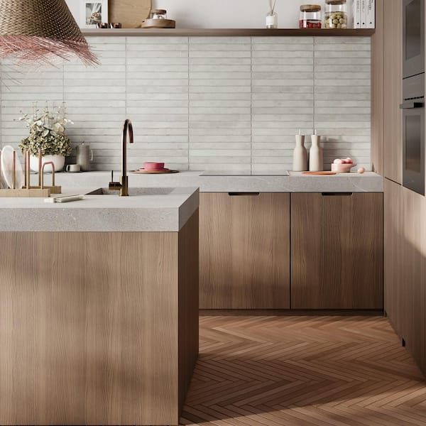 Phoenix Light Grey 1-7/8 in. x 17-3/4 in. Porcelain Floor and Wall Tile (7.42 sq. ft./Case)