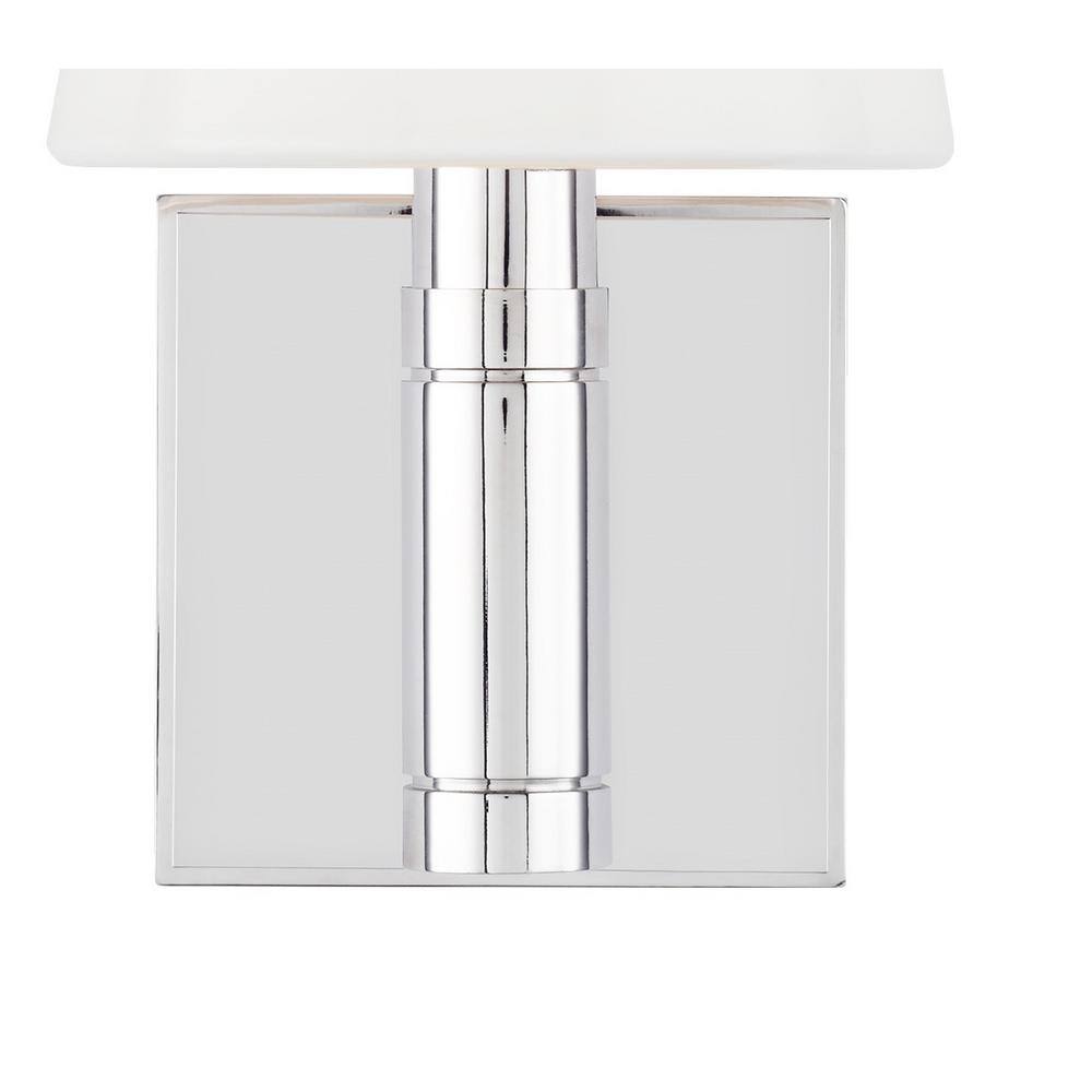 Polished Nickel 2-Light Vanity with Milk White Glass Shades