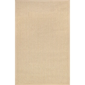 Katica Brown 6 ft. x 9 ft. Solid Area Rug