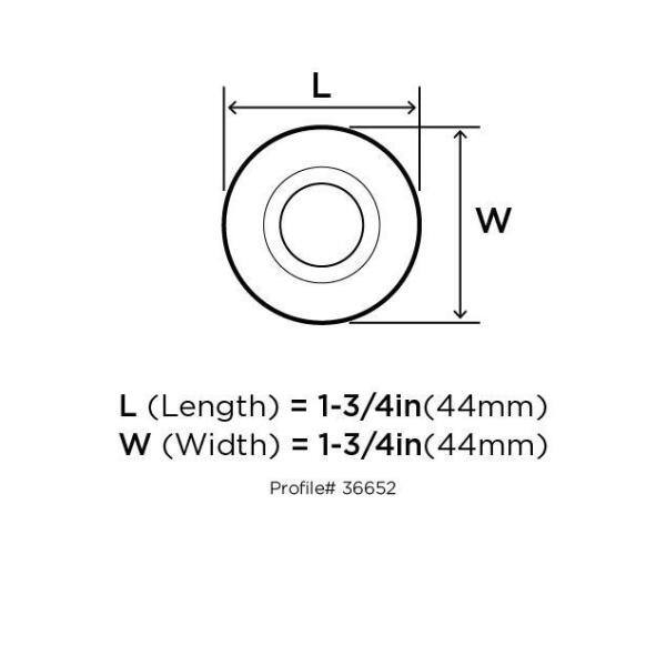 Clear and Black Bronze Round Cabinet Knob with Mounting Hardware
