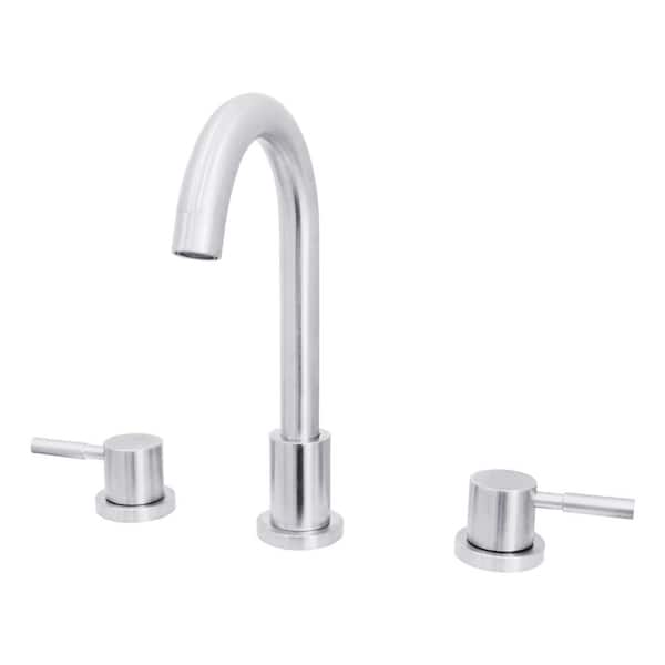 WASSERMAN FAUCETS 8 in. Widespread Dual Lever Handle 3-Hole Bathroom Faucet with Matching Push Pop-Up in Chrome