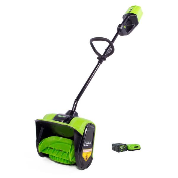 Greenworks PRO 12 in. 60-Volt Battery Single-Stage Cordless Snow Shovel with 2.0 Ah Battery and Charger