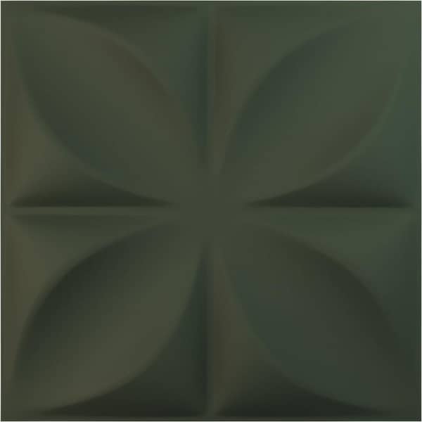 Ekena Millwork 19-5/8"W x 19-5/8"H Alexa EnduraWall Decorative 3D Wall Panel, Satin Hunt Club Green (12-Pack for 32.04 Sq.Ft.)