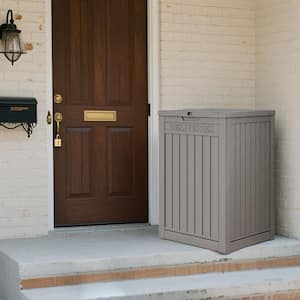 Ama pear Gray 48 Gal. Waterproof Lockable Resin Package Delivery