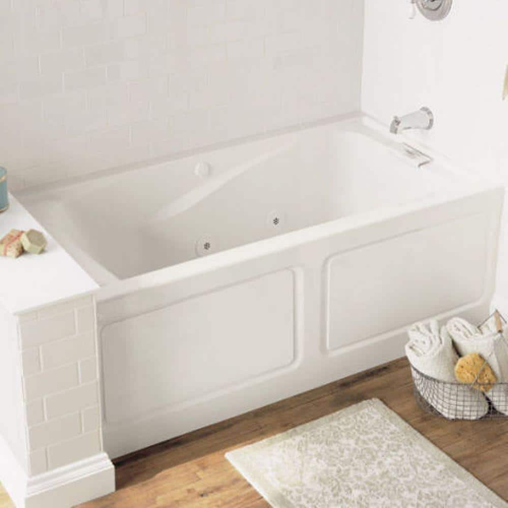 Evolution 60'' White Acrylic Whirlpool Bathtub with Jets
