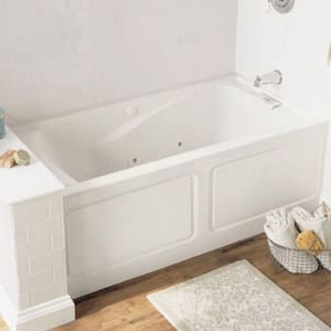 Evolution 60 in. x 32 in. Whirlpool Tub with EverClean Right Hand Drain in White