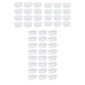 16 Qt. Plastic Storage Tote in Clear, 24-Pack and and 6 Qt. Plastic Storage Tote in Clear, 24-Pack
