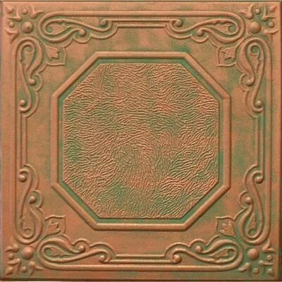 Topkapi Palace Copper Patina 1.6 ft. x 1.6 ft. Decorative Foam Glue Up Ceiling Tile (21.6 sq. ft./Case)