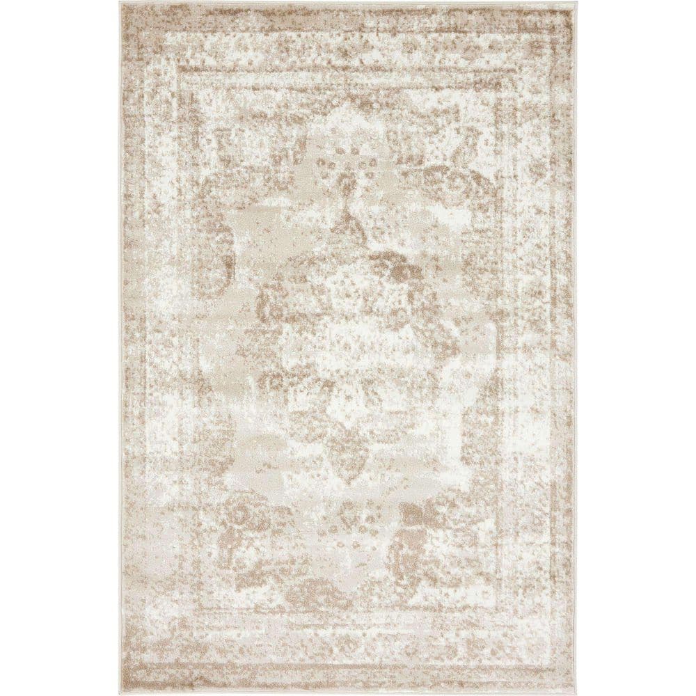 Unique Loom Sofia Salle Garnier Beige 4' 0 x 6' 0 Area Rug 3134070 ...