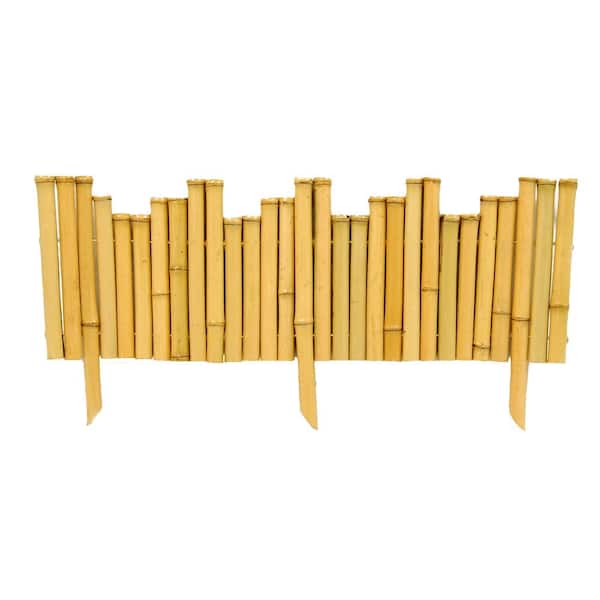 Backyard X-Scapes 7/8 in. x 8 in. x 23 in. Natural Bamboo Edging (5-Pieces)