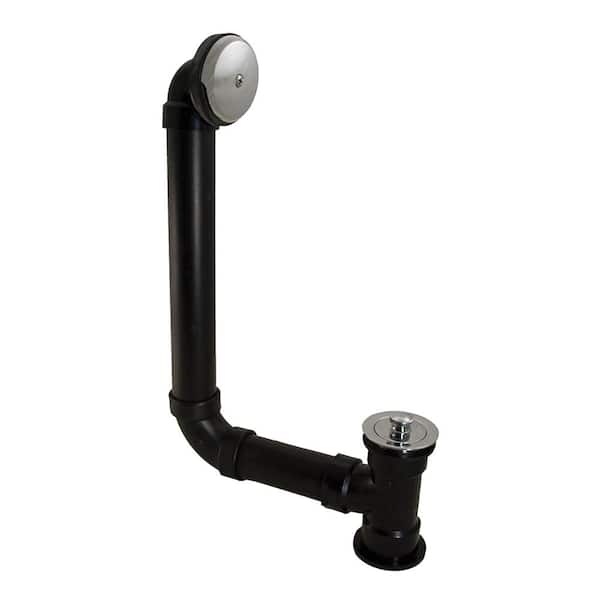 JONES STEPHENS Friction Lift Black Plastic Tubular 1Hole Bath Waste