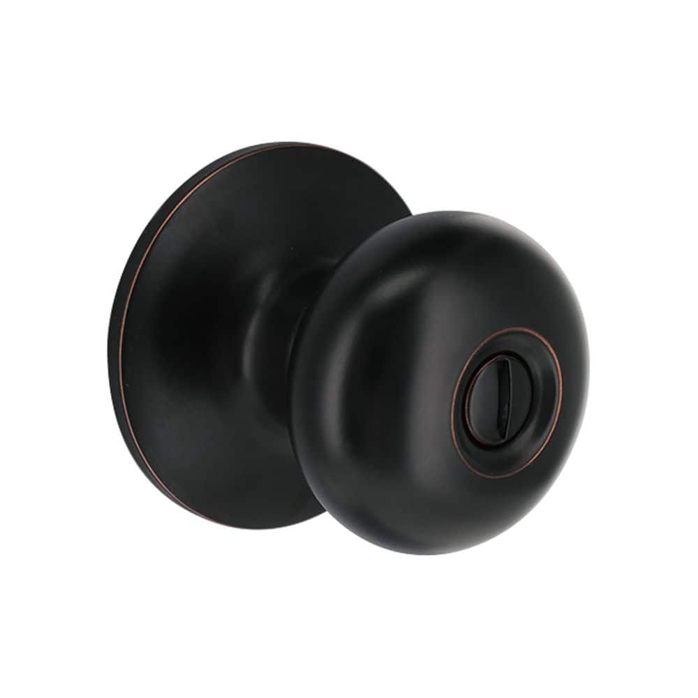 Round Aged Bronze Bed/Bath Door Knob