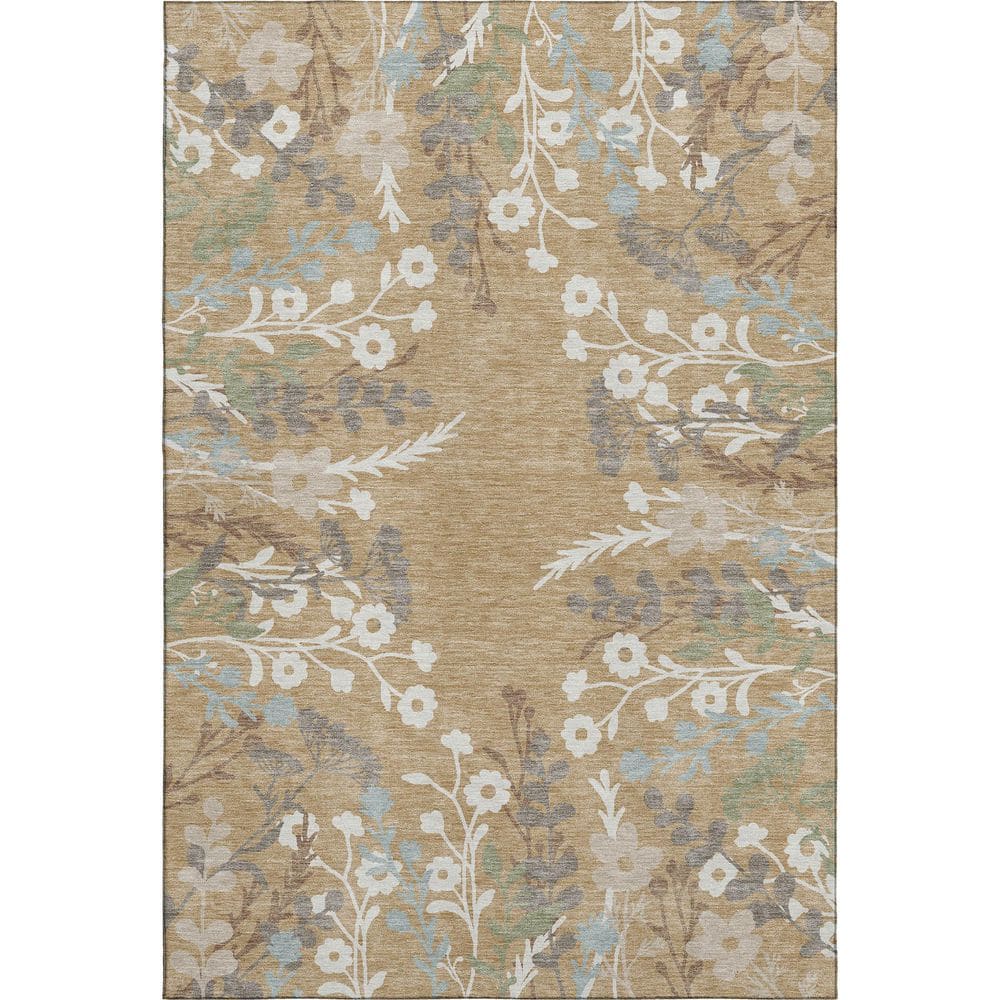 Mayfield Premium Machine Washable Abstract AMF2334 Gold 8 ft. x 10 ft. Area Rug price history on PriceWatchPro