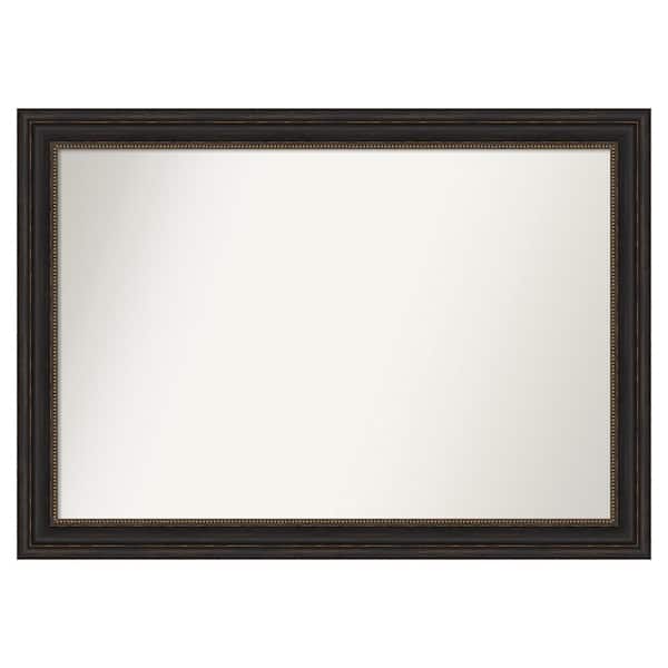 Amanti Art Accent Bronze 45 in. x 32 in. Custom Non-Beveled Polystyrene Antique Framed Bathroom Vanity Wall Mirror