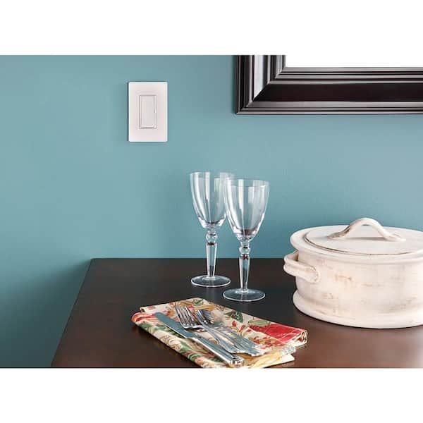 Claro 1 Gang Wall Plate for Decorator/Rocker Switches, Satin, Brilliant White (SC-1-BW) (1-Pack)