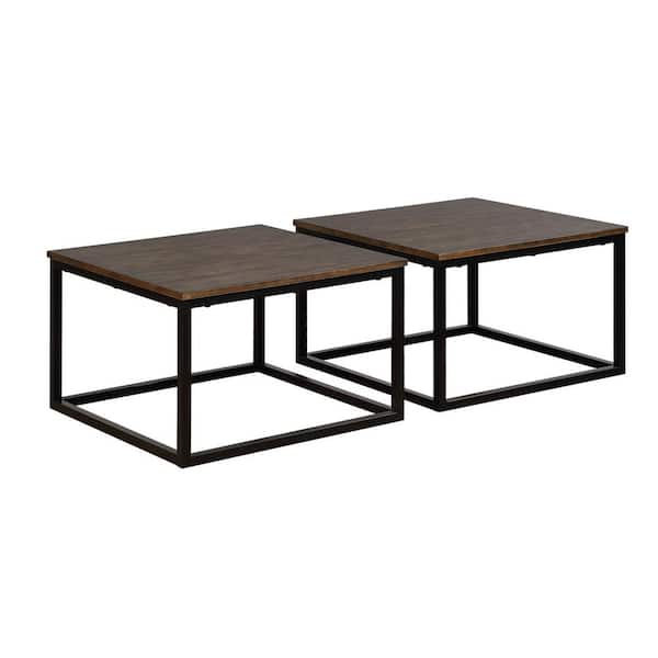 2 piece square coffee table set