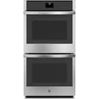 27 in. Smart Double Electric Wall Oven with Convection (Upper Oven) Self-Cleaning in Stainless Steel