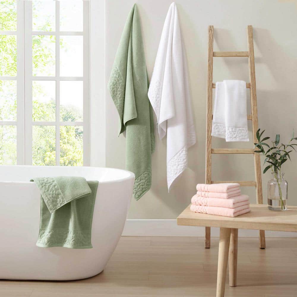 Sage Green Cotton 6-Piece Towel Set