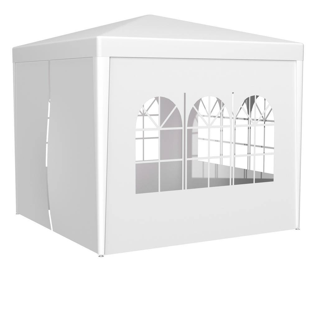 10x10 White Steel Frame Outdoor Wedding Canopy Tent with Removable Walls