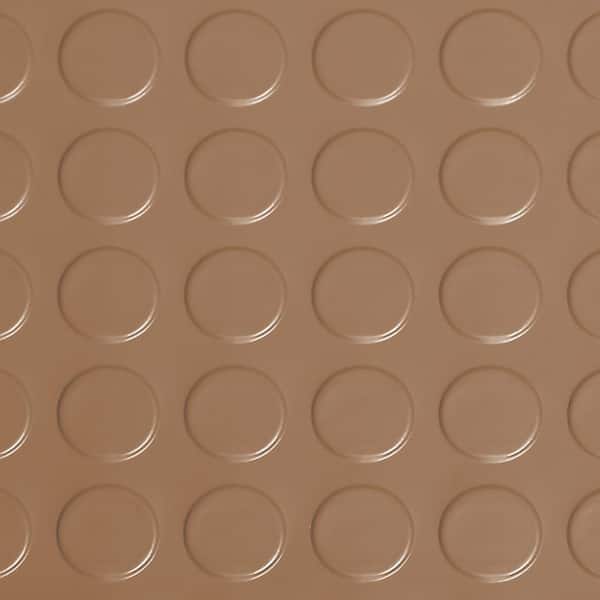 G-Floor Coin 10 ft. x 24 ft. Sandstone Commercial Grade Vinyl Garage Flooring Cover and Protector