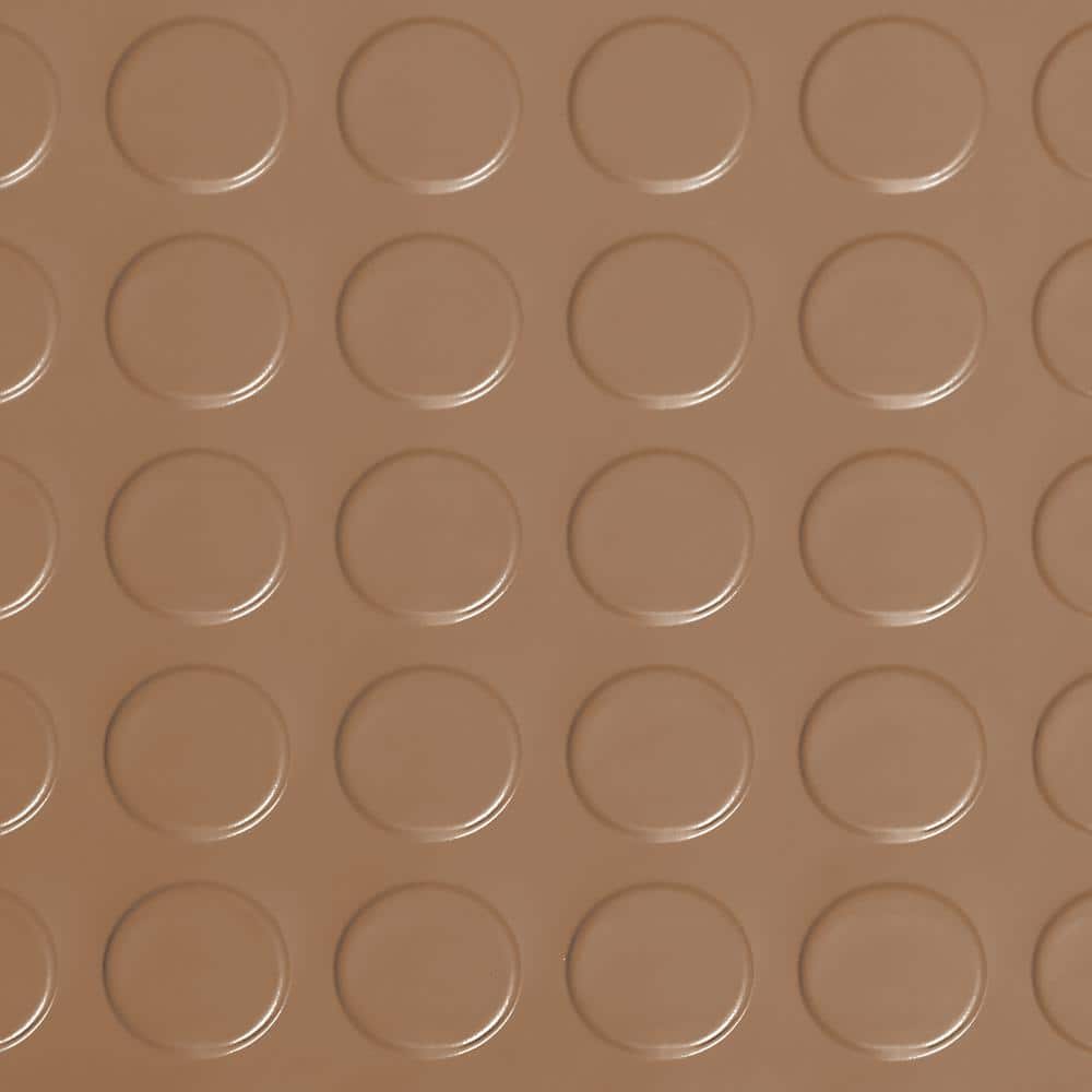 Sandstone 5' x 10' Coin Pattern Vinyl Garage Flooring