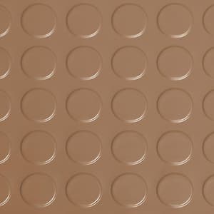Coin 7.5 ft. x 17 ft. Sandstone Commercial Grade Vinyl Garage Flooring Cover and Protector