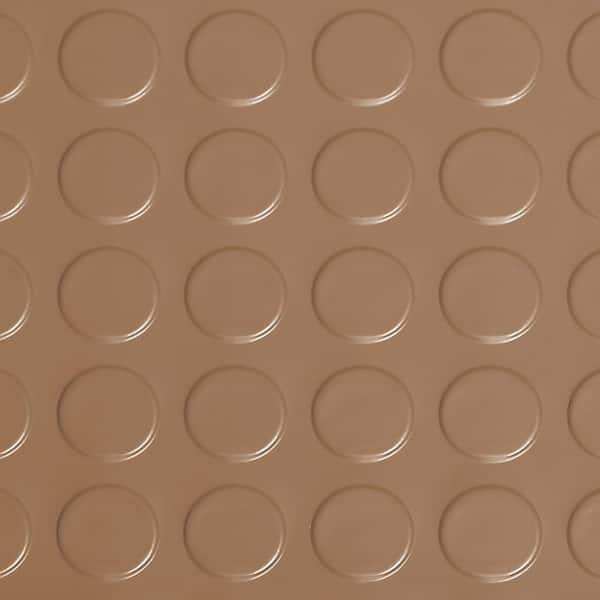 Coin 7.5 ft. x 17 ft. Sandstone Commercial Grade Vinyl Garage Flooring Cover and Protector