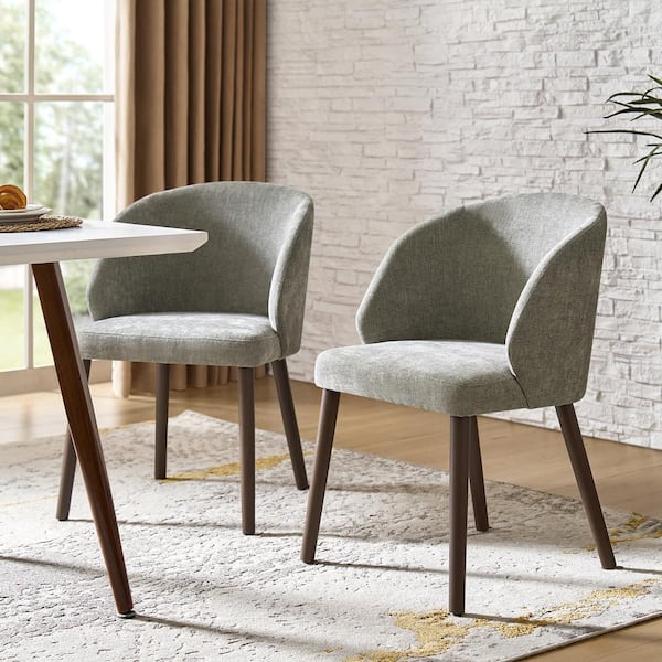 JAYDEN CREATION Yuri Dove Polyester Dining Chair Set of 2