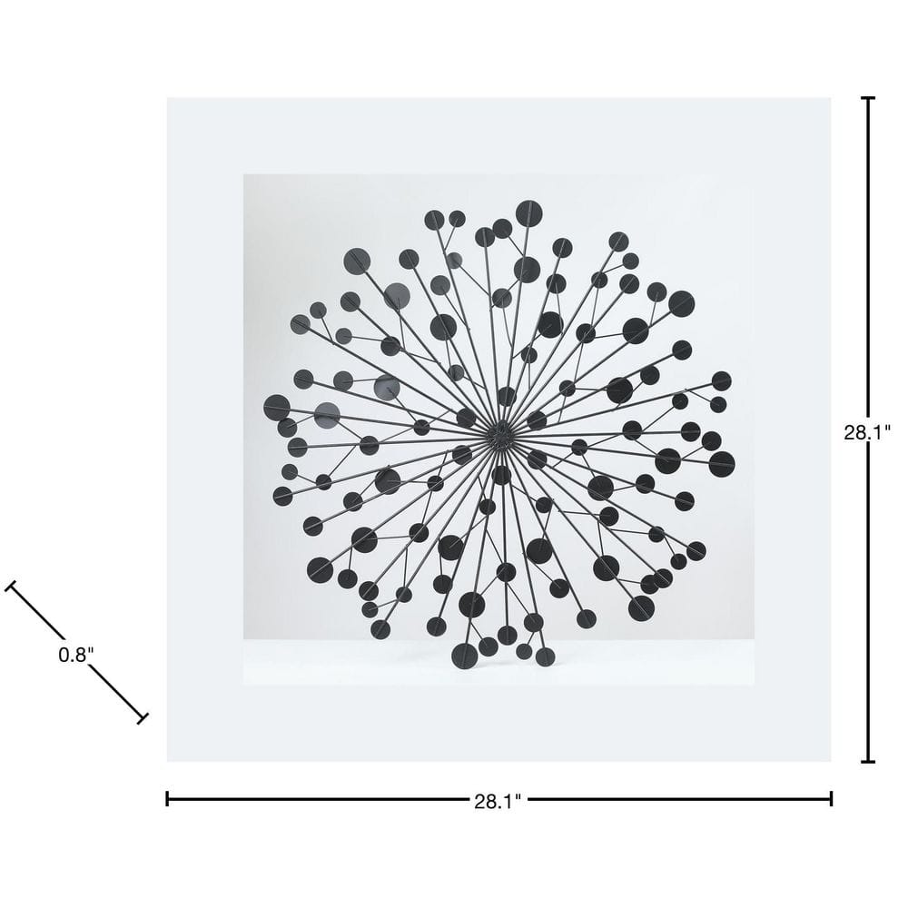 Mid-Century Modern Multicolor Iron Starburst Wall Sculpture