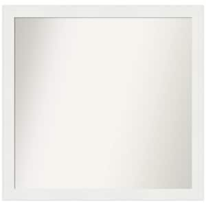 Medium Rectangle Matte White Casual Mirror (32.5 in. H x 33.5 in. W)